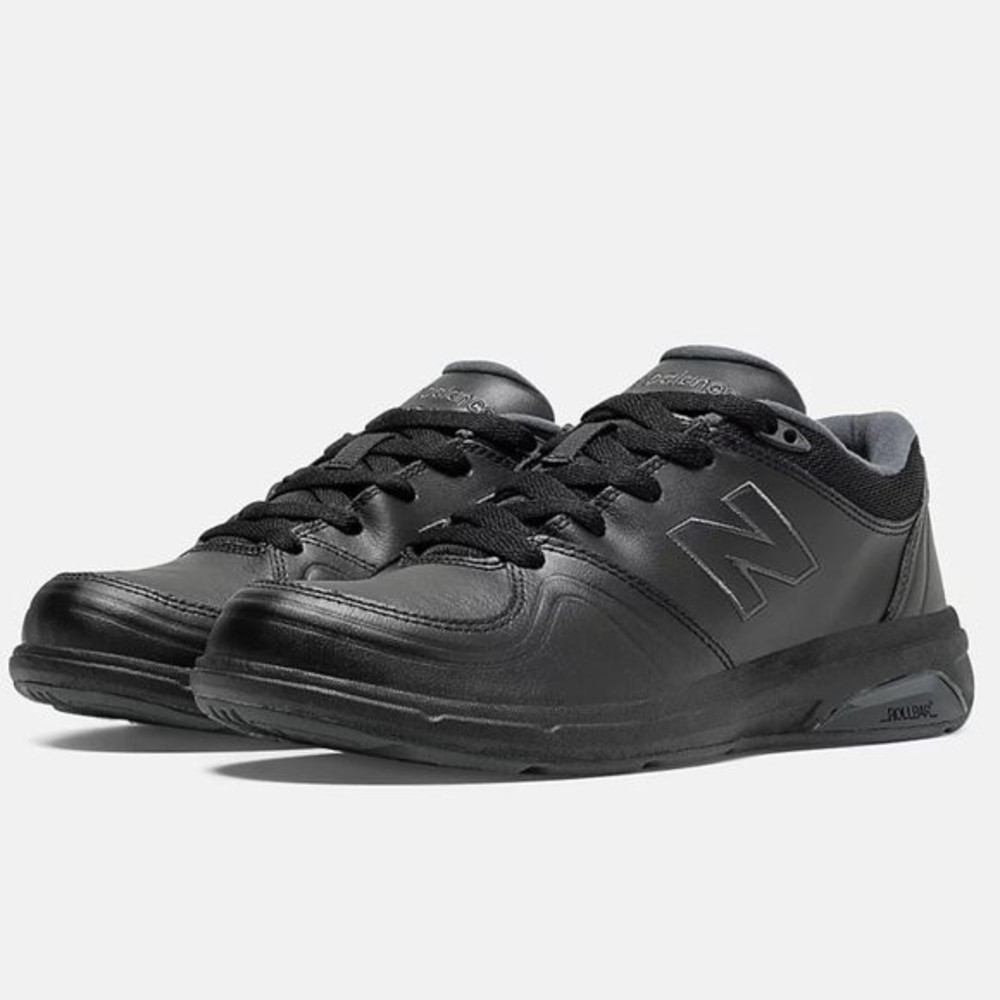 New Balance‎ Womens Size 9 Black Leather 813 V1 Lace Up Walking Shoes Sneakers